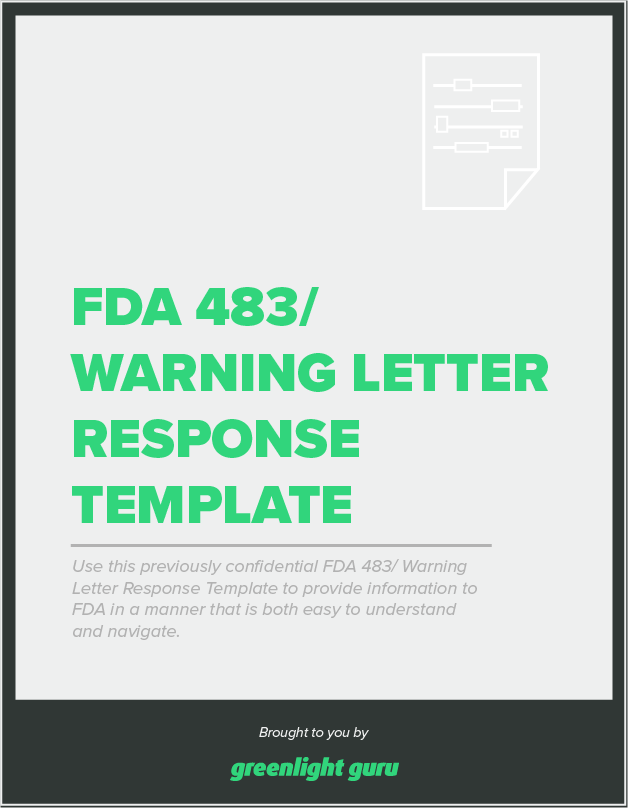 FDA 483/ Warning Letter Response Template - Free Download